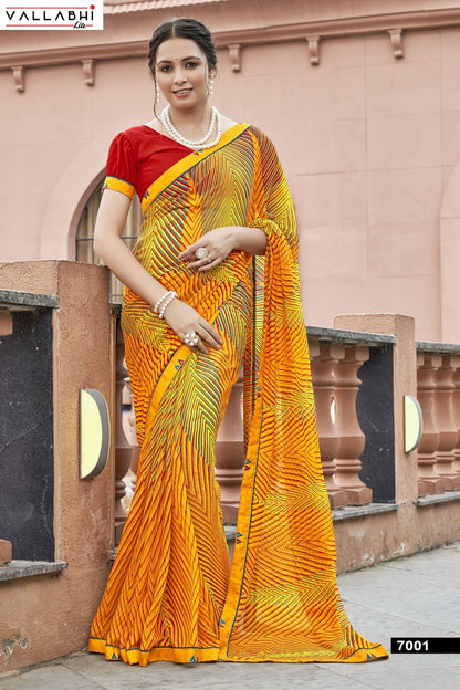 Pranvika Vol 7 Vallabhi Lite Georgette Sarees Manufacturer