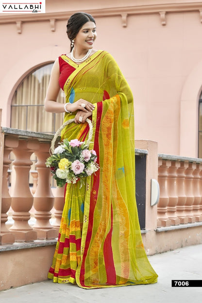 Pranvika Vol 7 Vallabhi Lite Georgette Sarees Manufacturer