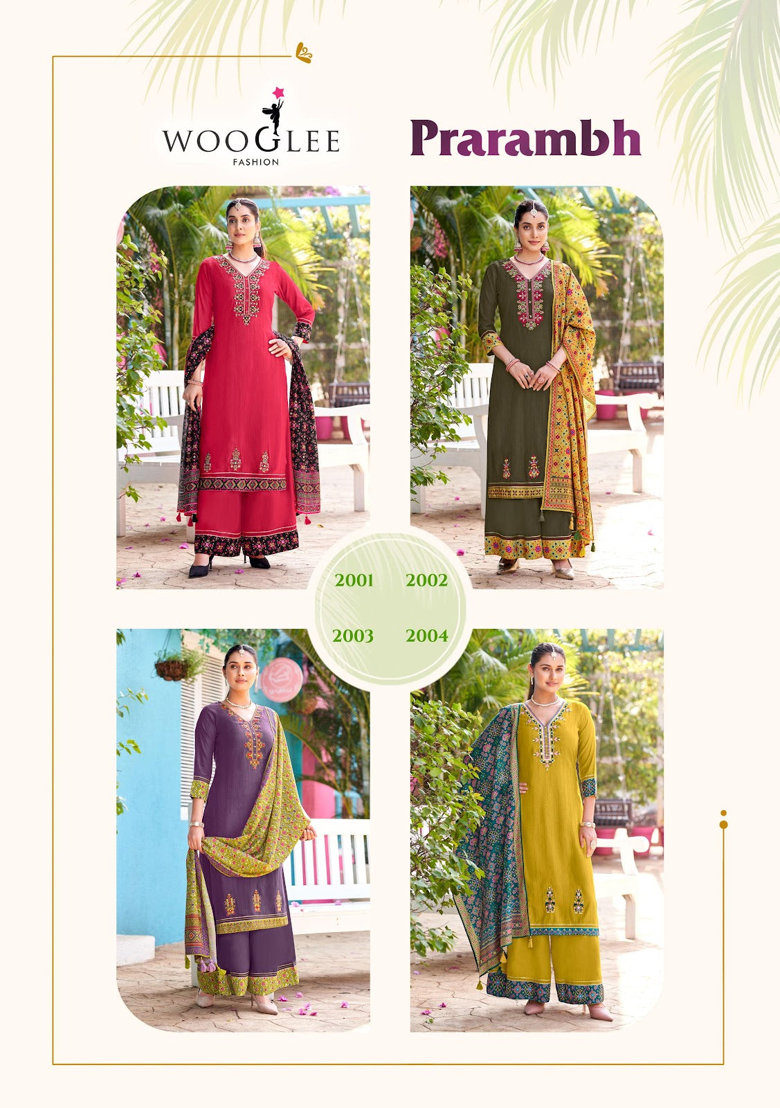 Prarambh Wooglee Modal Readymade Plazzo Style Suits Wholesale Price