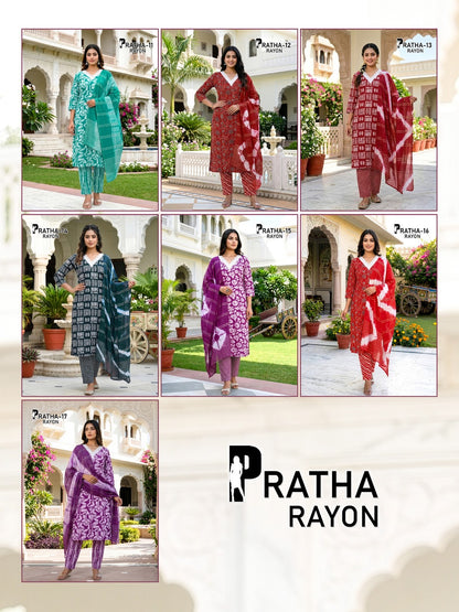 Pratha 1805 Prmnt Rayon Readymade Pant Style Suits Supplier India