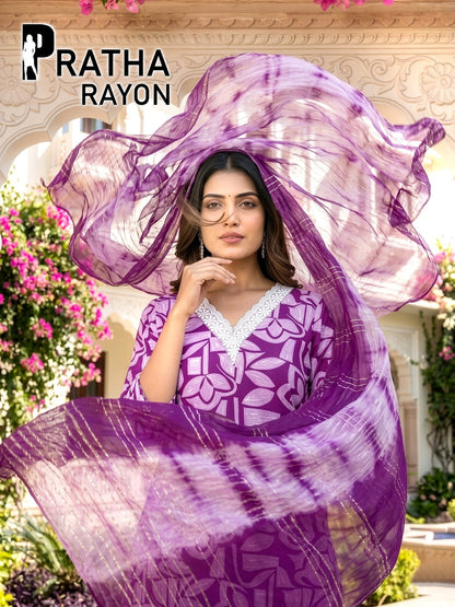 Pratha 1805 Prmnt Rayon Readymade Pant Style Suits Supplier India
