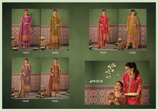 Pratha Jay Vijay Muslin Silk Pant Style Suits Wholesale Price