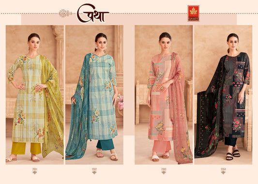 Pratha Karachi Prints Pure Lawn Pant Style Suits Exporter