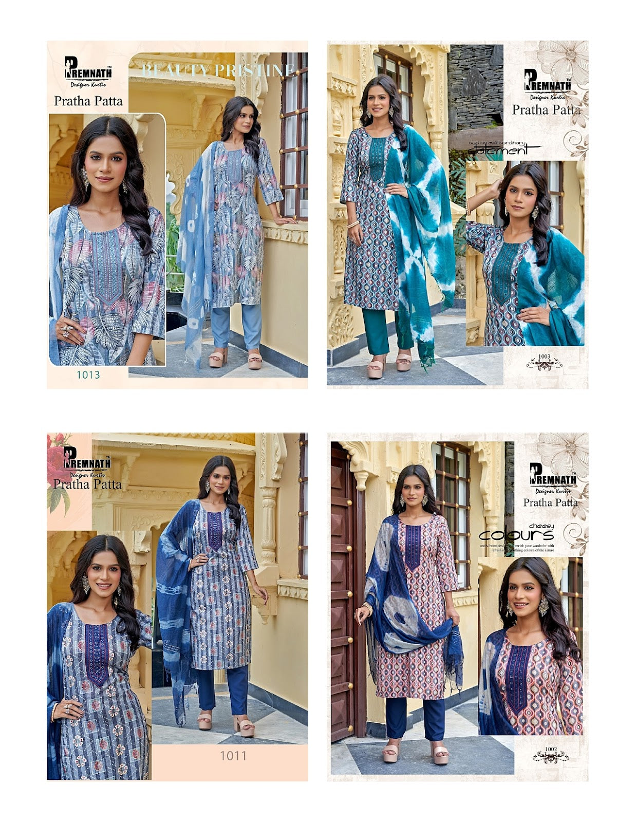 Pratha Patta Premnath Bombay Readymade Pant Style Suits Wholesaler India