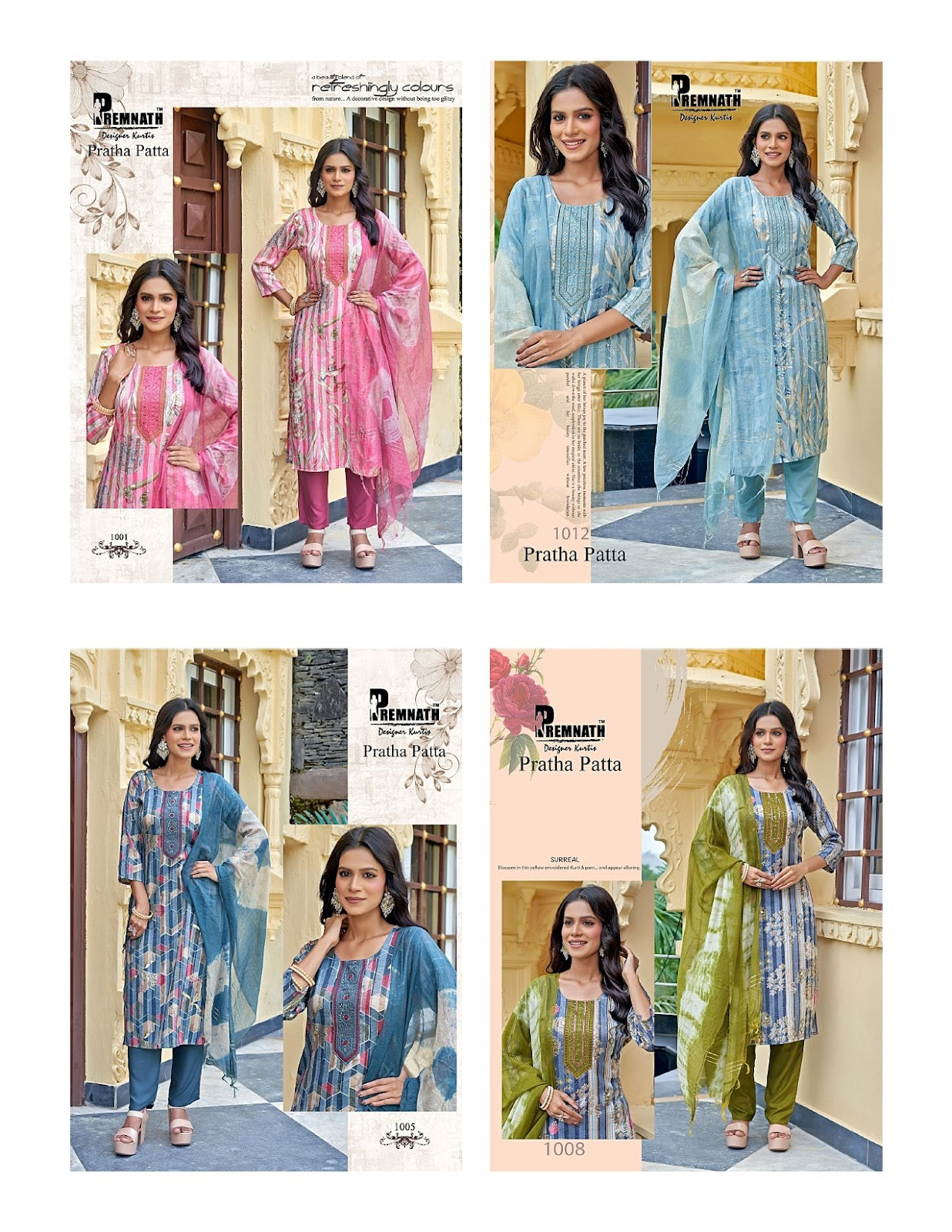 Pratha Patta Premnath Bombay Readymade Pant Style Suits Wholesaler India