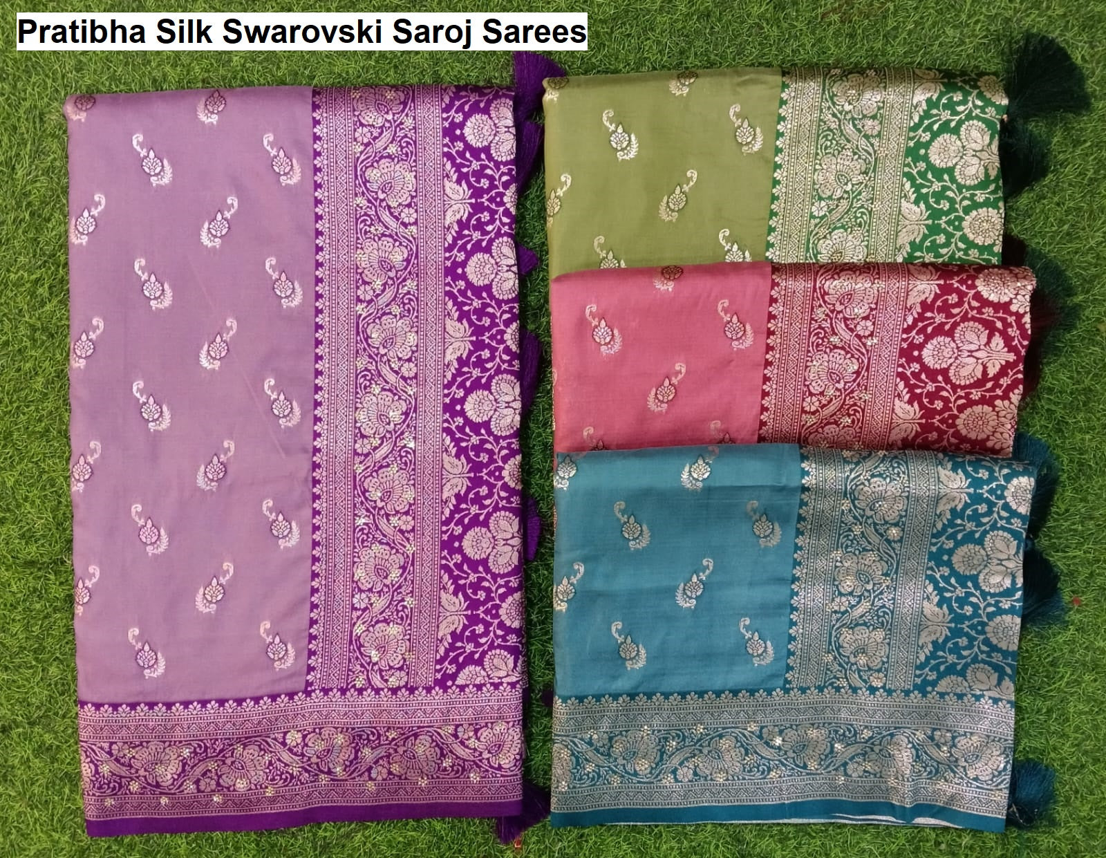 Pratibha Silk Swarovski Saroj Sarees Wholesale Rate
