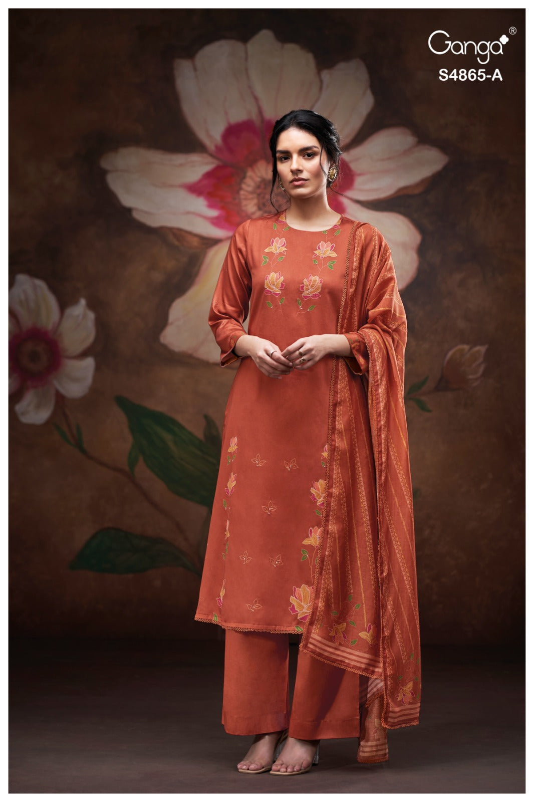 Pratika S4865 Ganga Cotton Pant Style Suits Wholesale Price