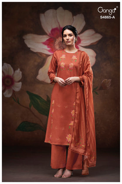 Pratika S4865 Ganga Cotton Pant Style Suits Wholesale Price