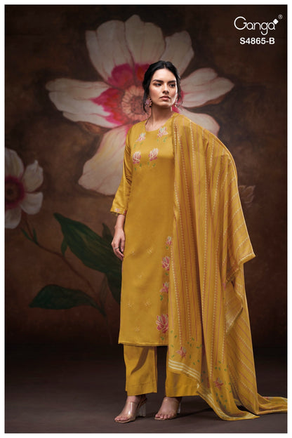 Pratika S4865 Ganga Cotton Pant Style Suits Wholesale Price