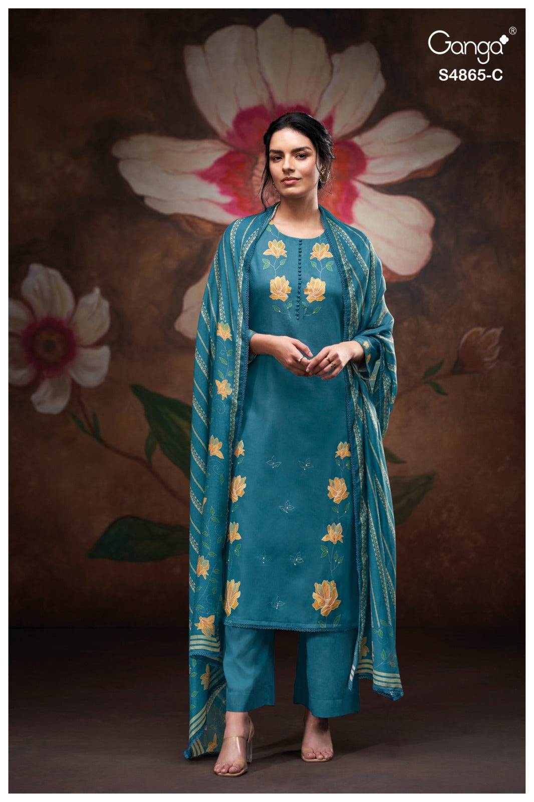 Pratika S4865 Ganga Cotton Pant Style Suits Wholesale Price