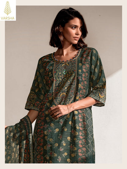 Pratika Varshaa Viscose Muslin Pant Style Suits Exporter Gujarat