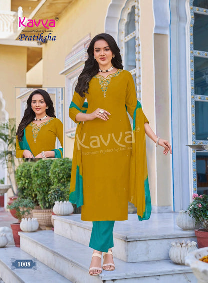 Pratiksha Vol 1 Kavya Vertican Readymade Pant Style Suits Manufacturer Ahmedabad