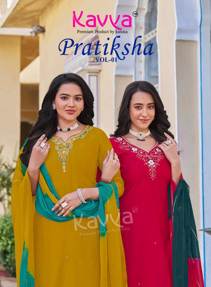 Pratiksha Vol 1 Kavya Vertican Readymade Pant Style Suits Manufacturer Ahmedabad