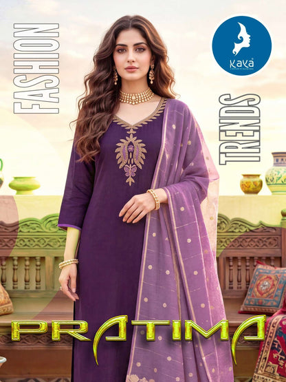 Pratima Kaya Roman Readymade Pant Style Suits Manufacturer