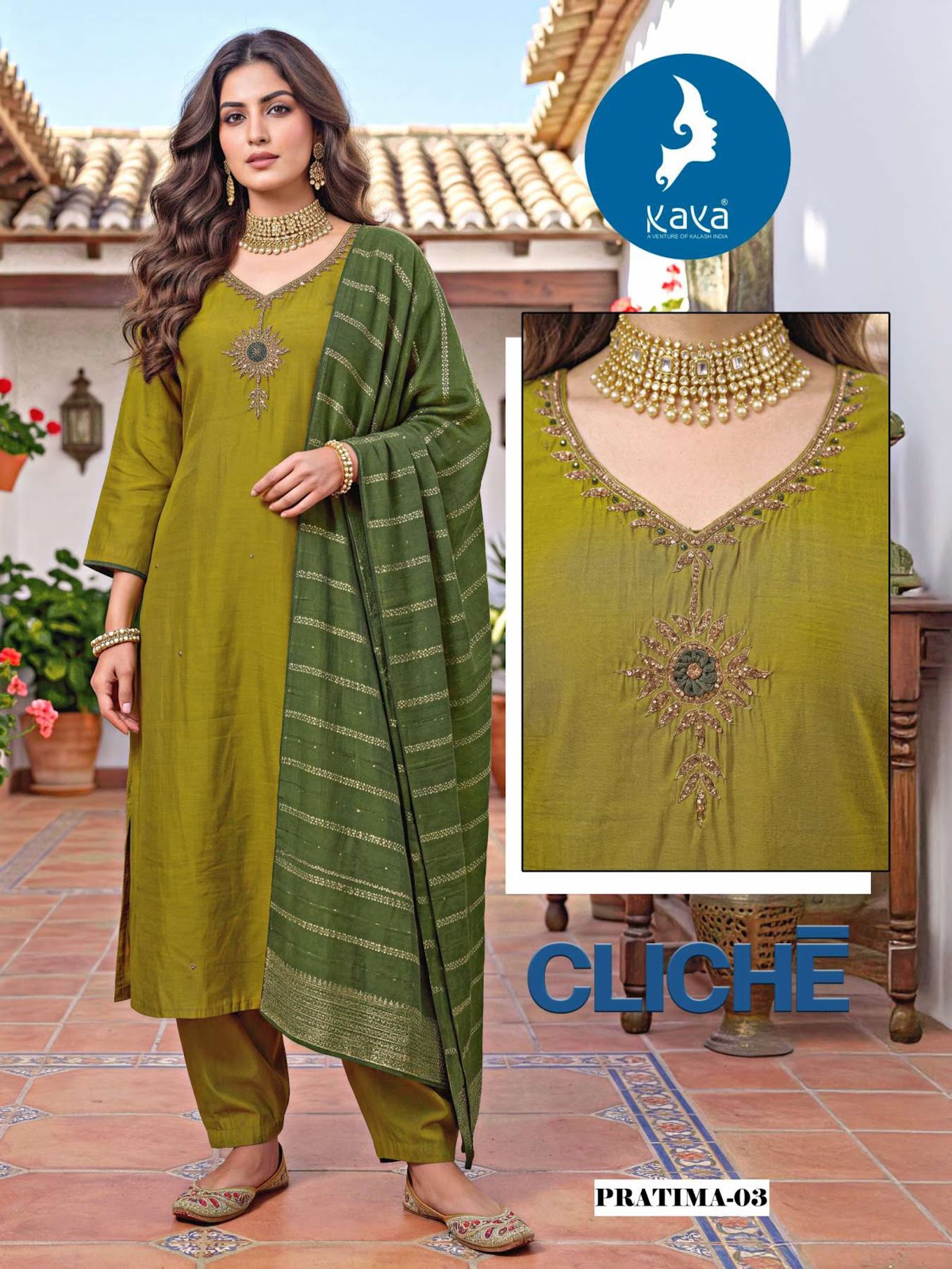 Pratima Kaya Roman Readymade Pant Style Suits Manufacturer