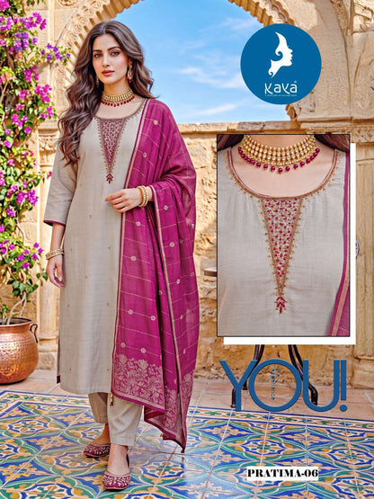 Pratima Kaya Roman Readymade Pant Style Suits Manufacturer