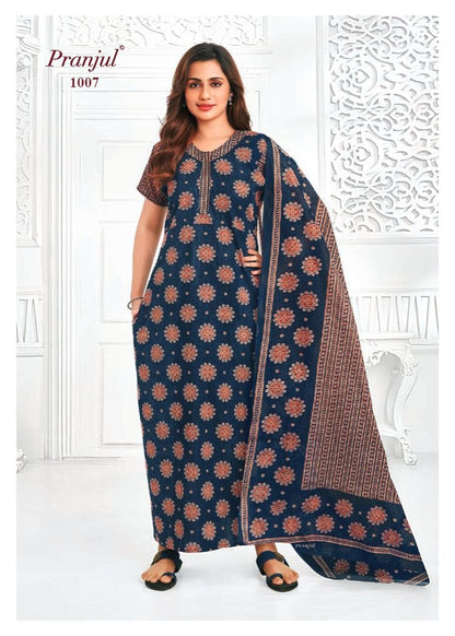 Pratishtha Vol 10 With Dupatta Pranjul Cotton Night Gowns Manufacturer Ahmedabad