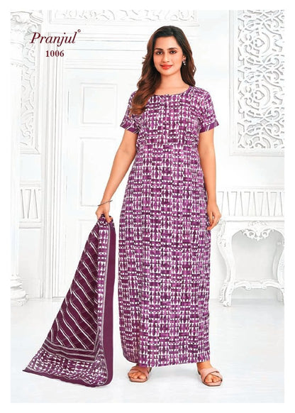 Pratishtha Vol 10 With Dupatta Pranjul Cotton Night Gowns Manufacturer Ahmedabad