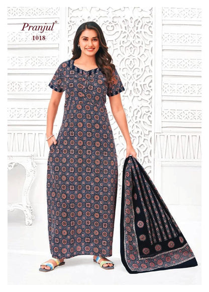 Pratishtha Vol 10 With Dupatta Pranjul Cotton Night Gowns Manufacturer Ahmedabad