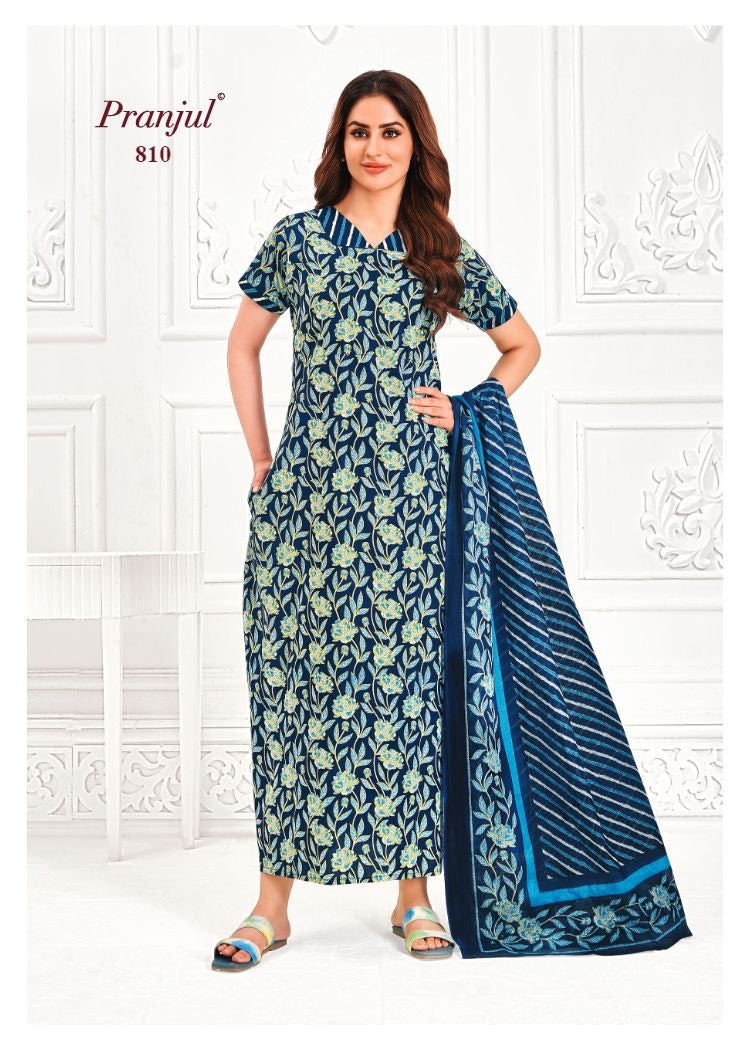 Pratishtha Vol 8 With Dupatta Pranjul Cotton Night Gowns Wholesale Price