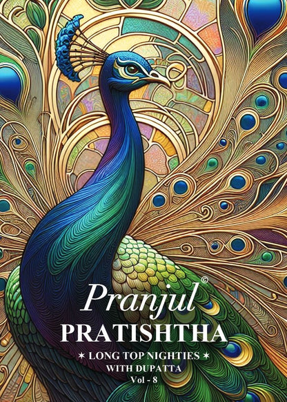 Pratishtha Vol 8 With Dupatta Pranjul Cotton Night Gowns Wholesale Price