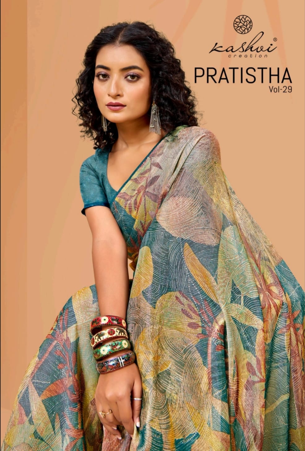Pratistha Vol 29 Kashvi Creation Brasso Sarees Supplier Ahmedabad