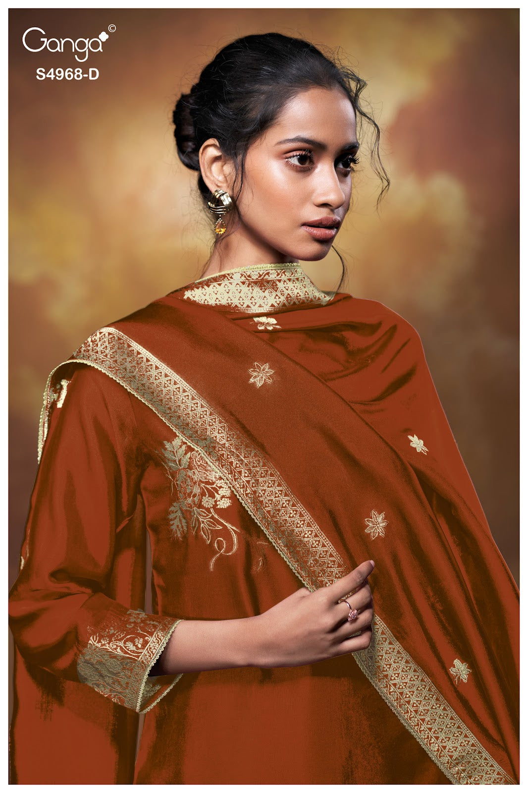 Pravika S4968 Ganga Woven Silk Plazzo Style Suits Supplier Gujarat