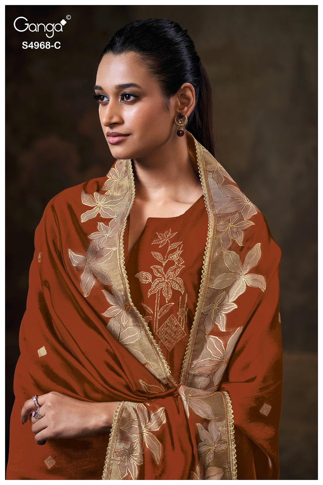 Pravika S4968 Ganga Woven Silk Plazzo Style Suits Supplier Gujarat