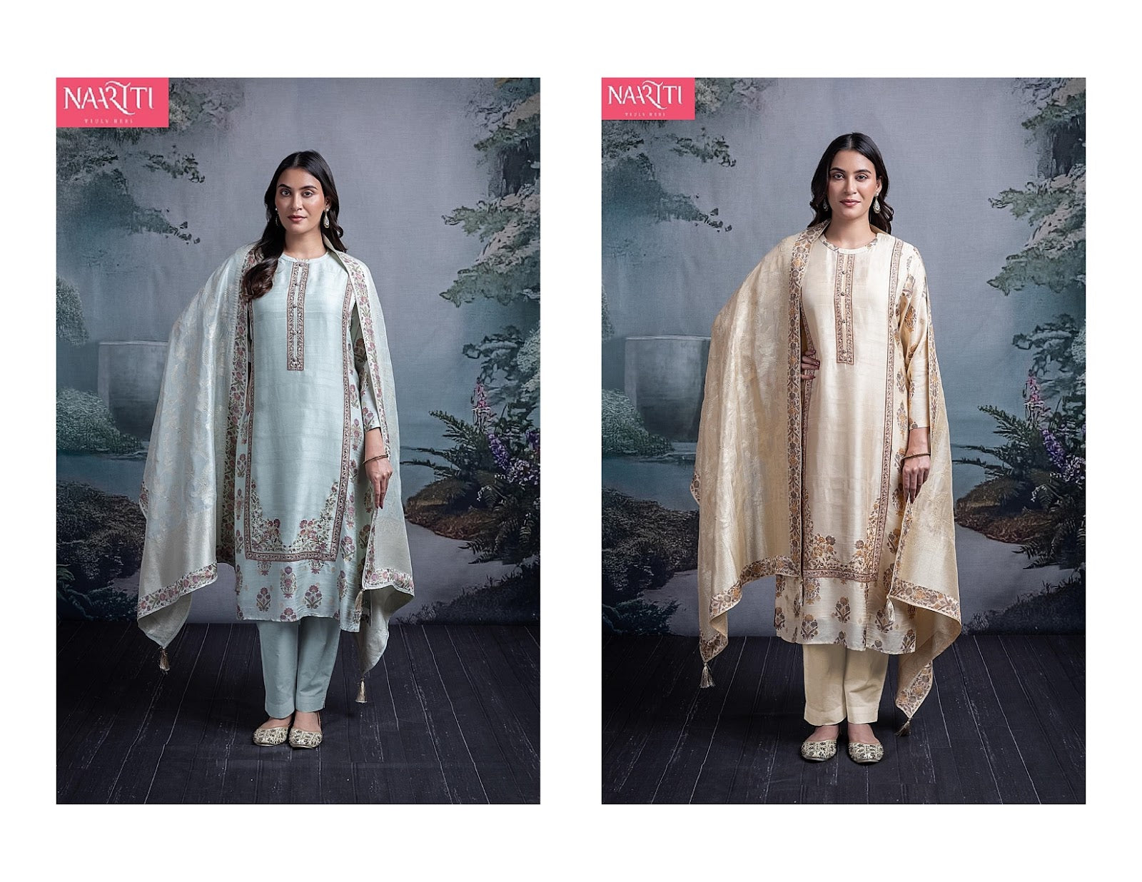 Pravim Naariti Silk Pant Style Suits Exporter India