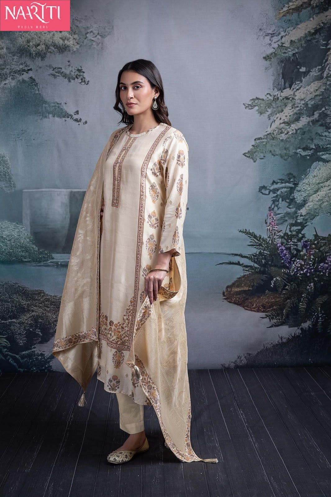Pravim Naariti Silk Pant Style Suits Exporter India