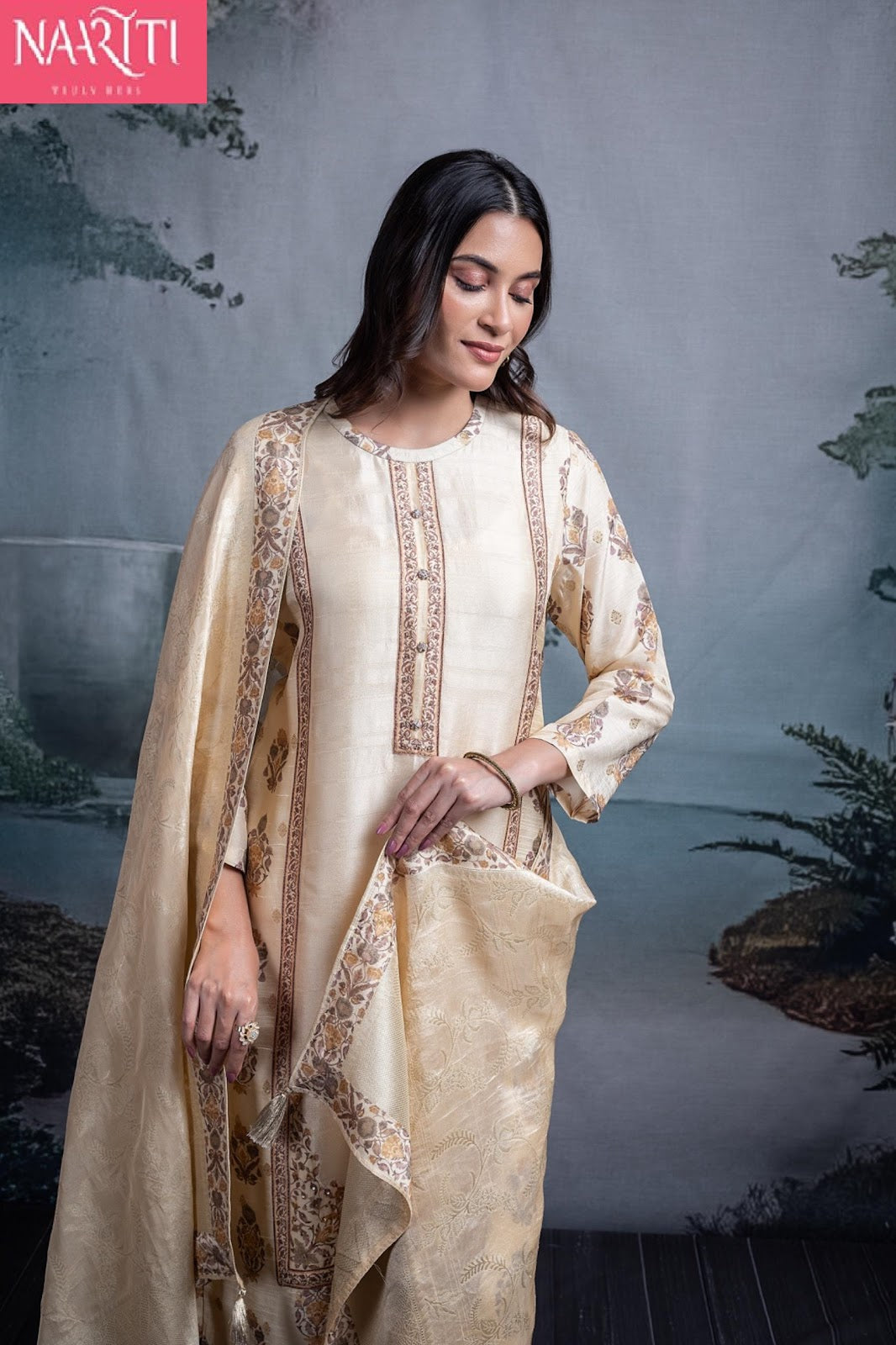 Pravim Naariti Silk Pant Style Suits Exporter India