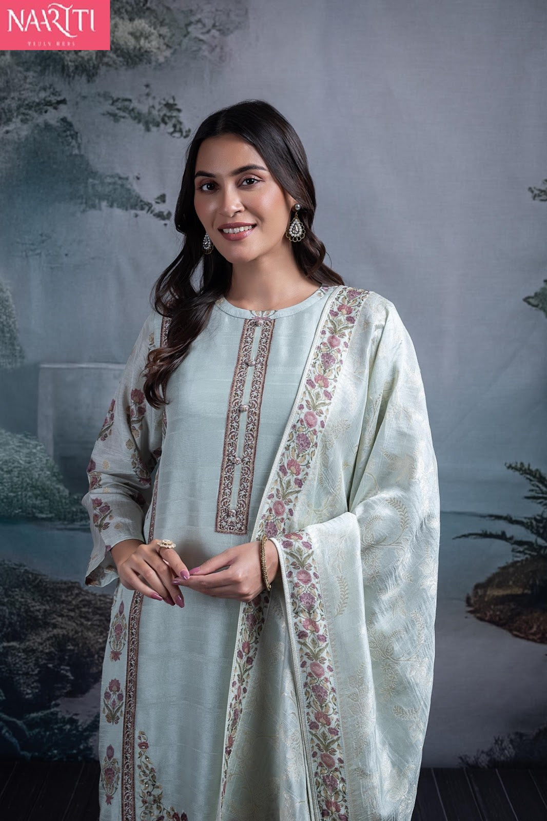 Pravim Naariti Silk Pant Style Suits Exporter India