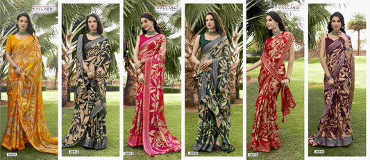 Pravya Vol 2 Vallabhi Prints Brasso Sarees Wholesaler