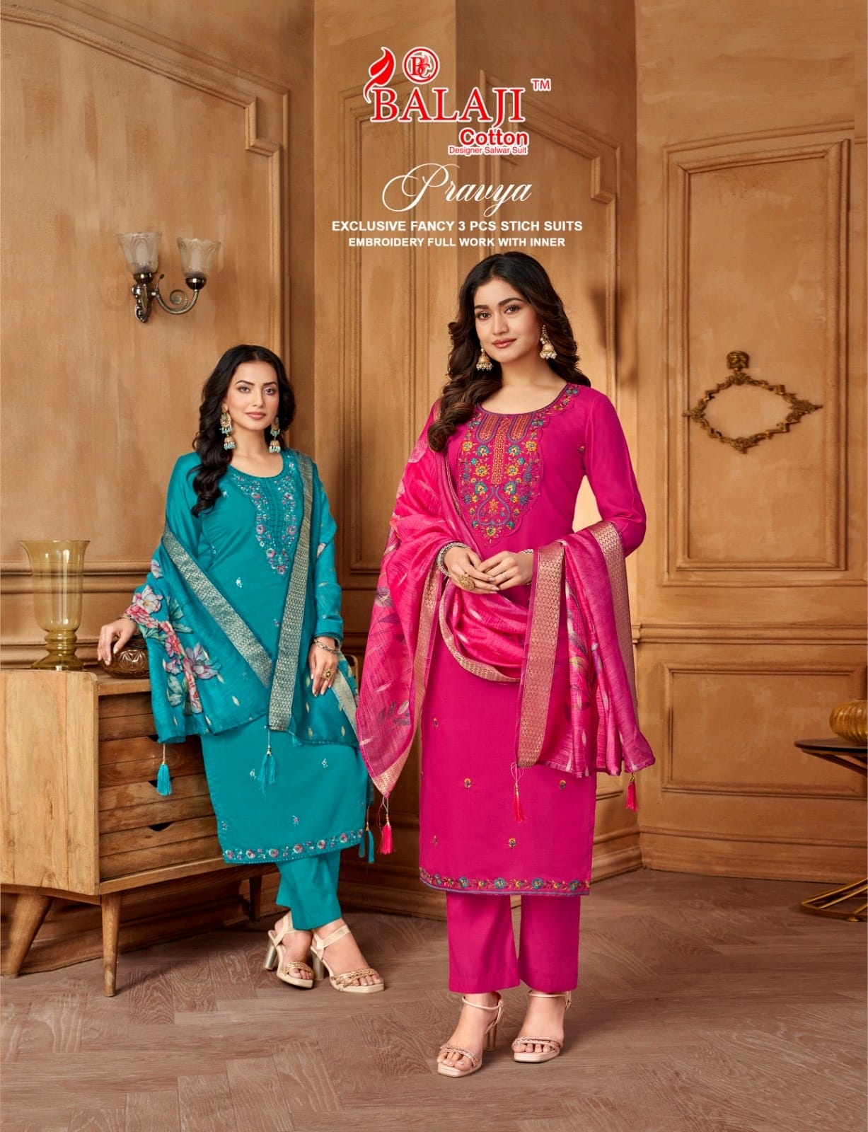 Pravya Balaji Roman Readymade Pant Style Suits Wholesaler Gujarat