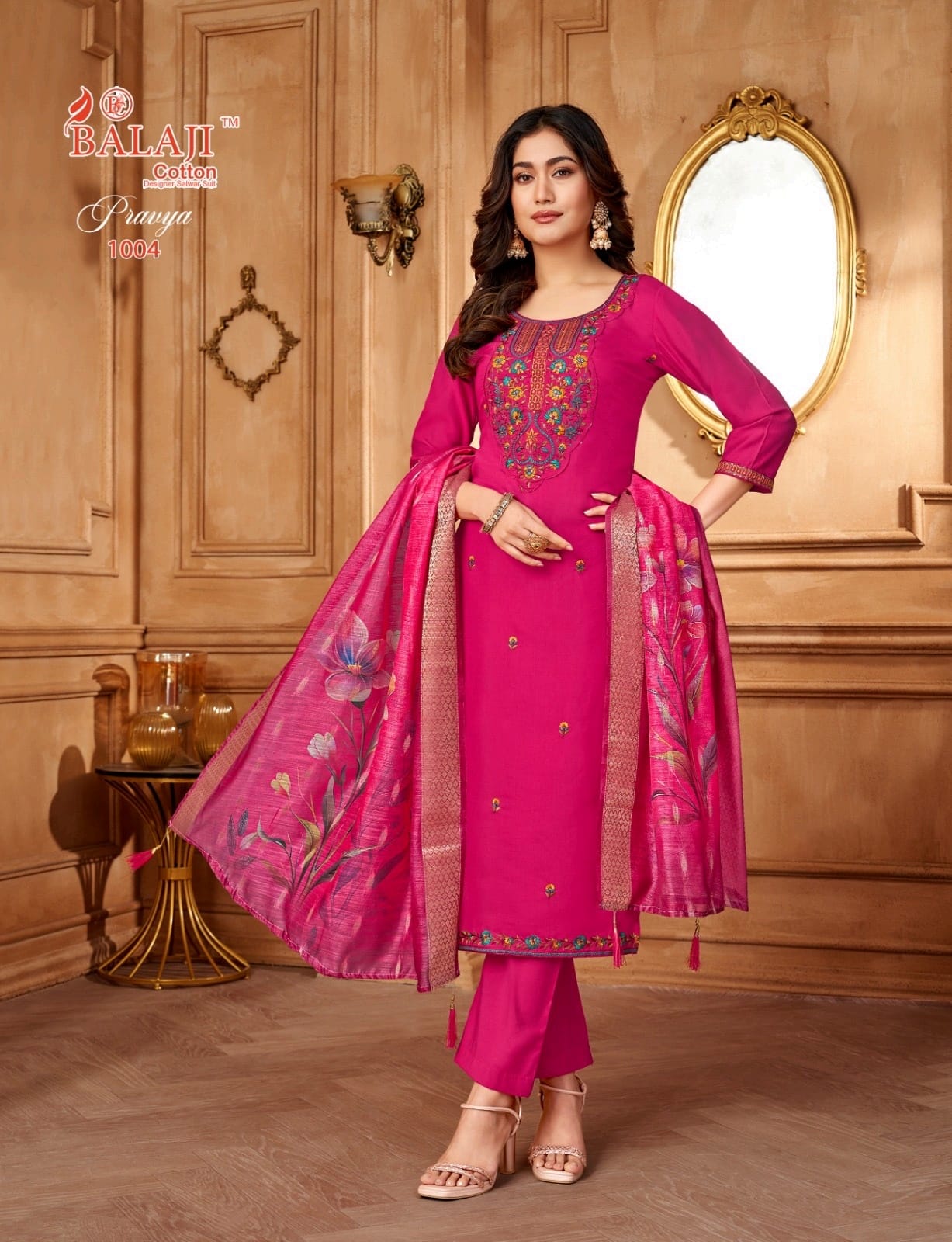 Pravya Balaji Roman Readymade Pant Style Suits Wholesaler Gujarat