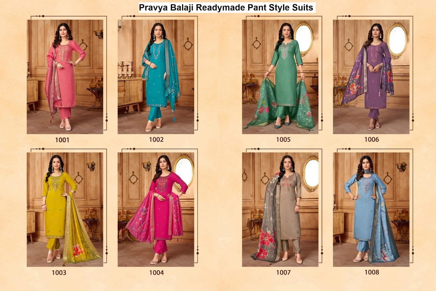 Pravya Balaji Roman Readymade Pant Style Suits Wholesaler Gujarat