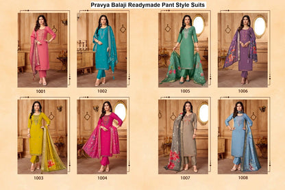 Pravya Balaji Roman Readymade Pant Style Suits Wholesaler Gujarat