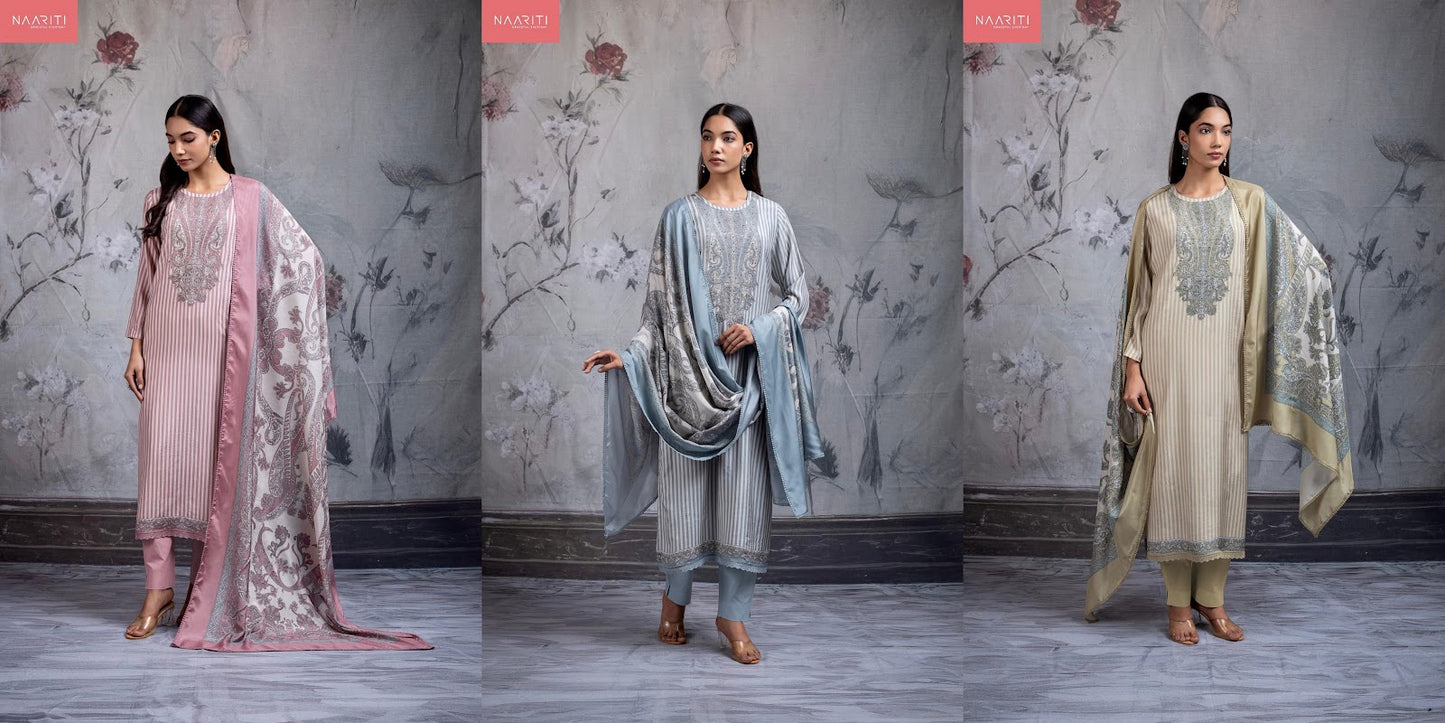Preesh Naariti Muslin Pant Style Suits Wholesaler Ahmedabad