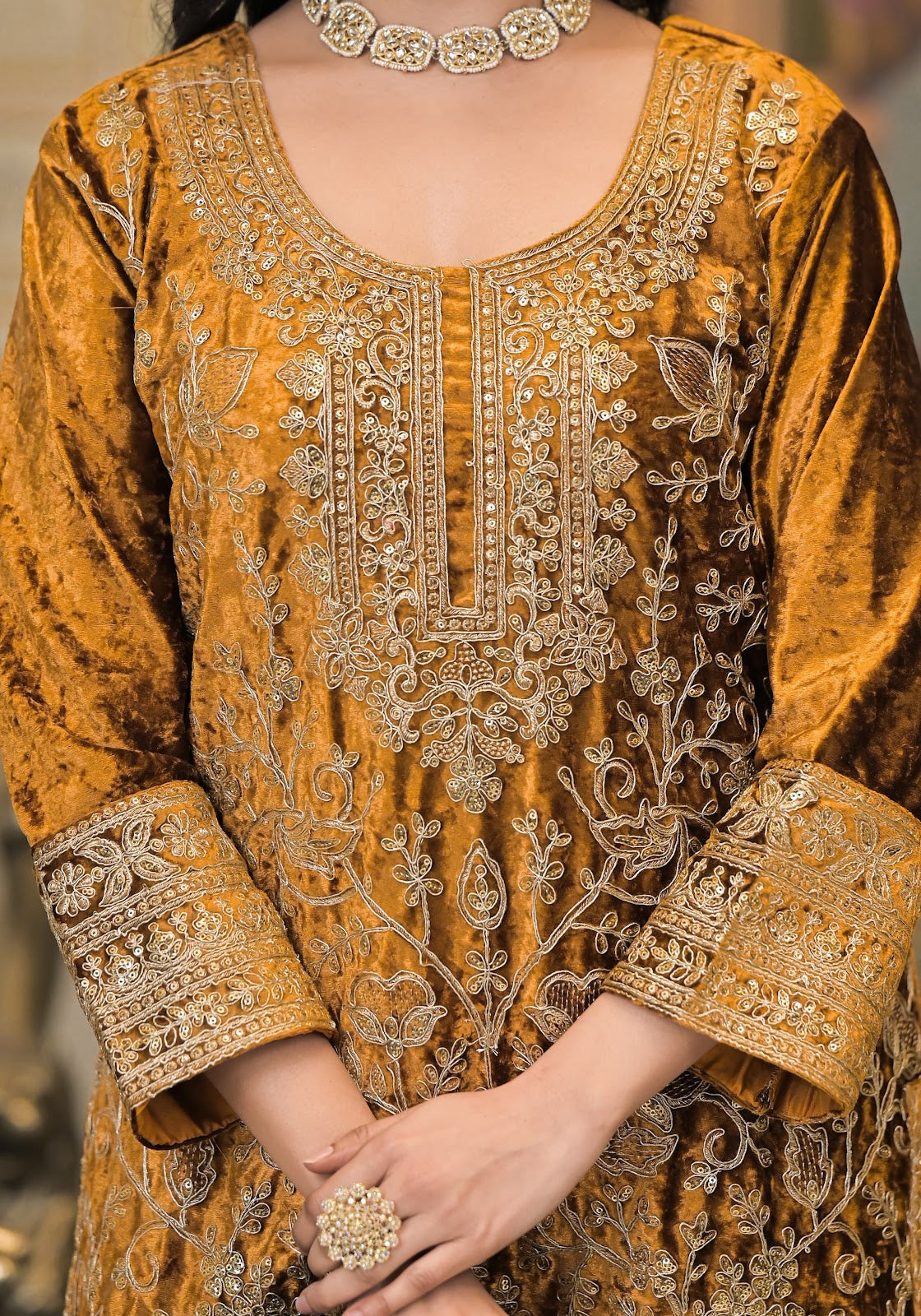 Preet Afsana Viscose Readymade Velvet Suits Manufacturer India