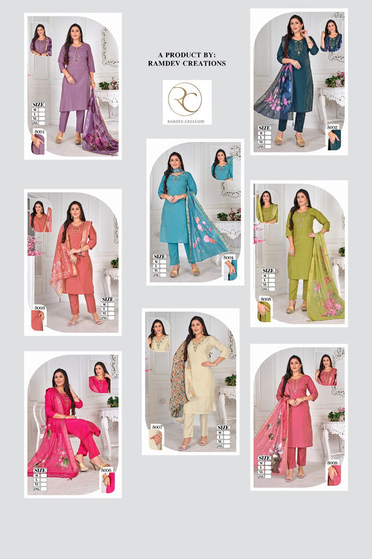 Preet Ramdev Creation Simar Readymade Pant Style Suits Wholesaler Gujarat