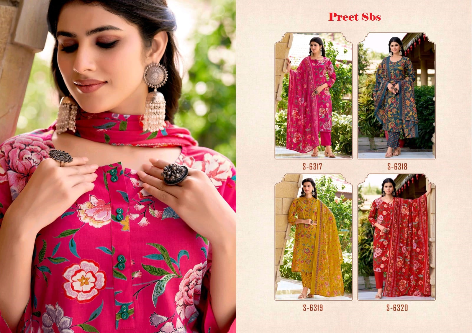 Preet Sbs Readymade Cotton Pant Suits Wholesale Price