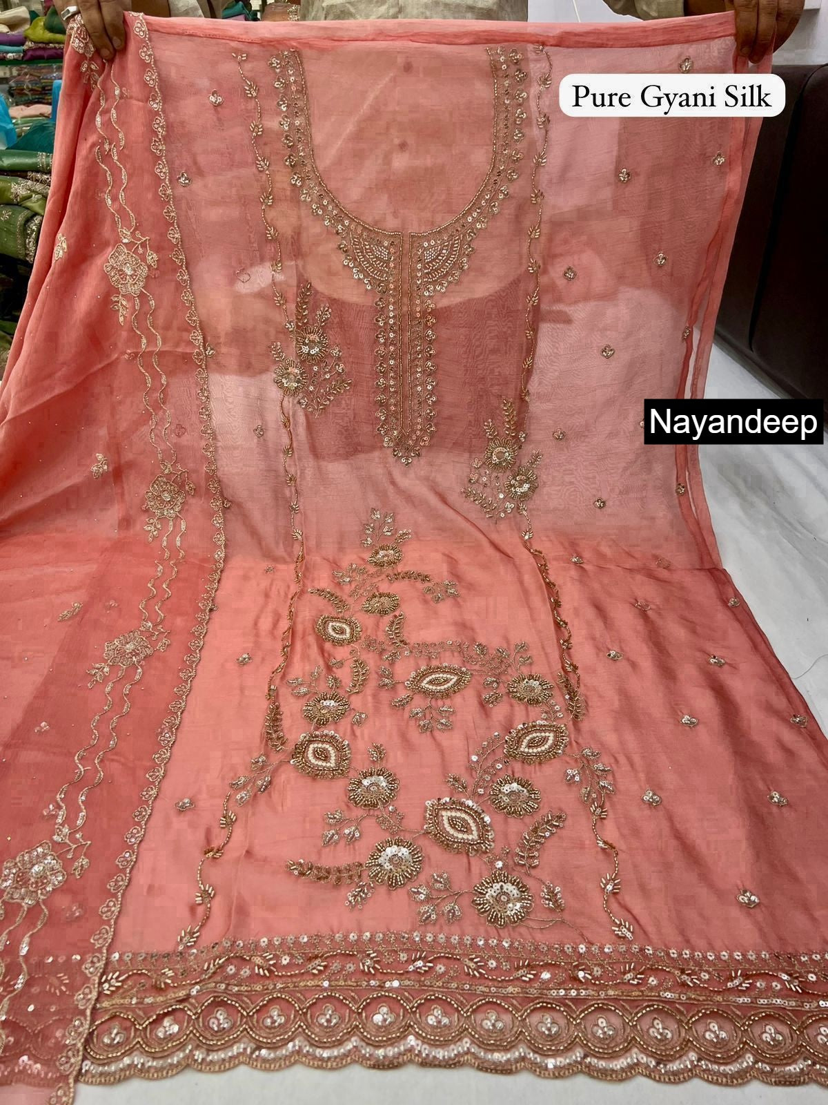 Preeti 1902 Nayandeep Silk Salwar Suits Wholesale Price