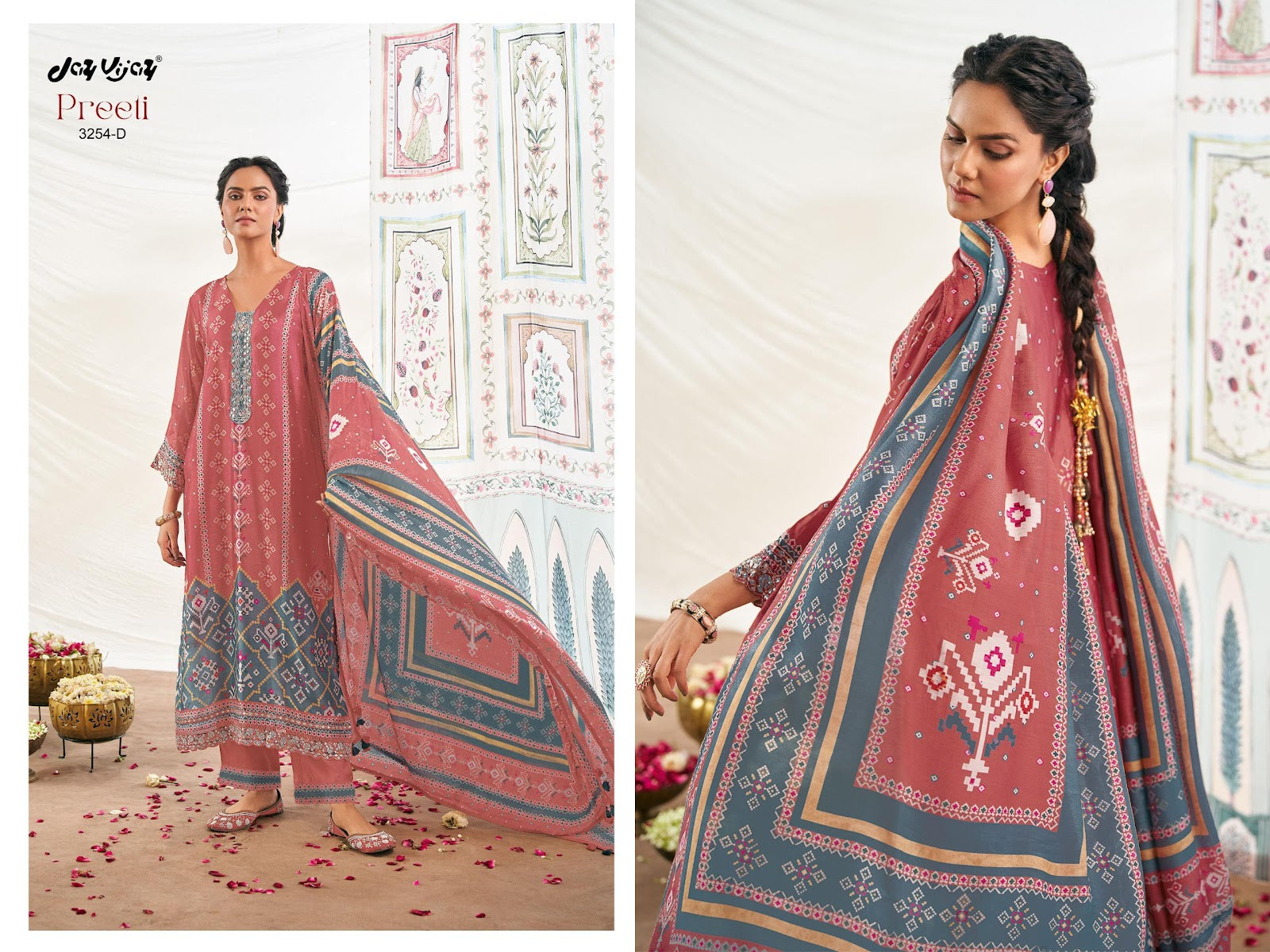 Preeti Jay Vijay Pure Bemberg Pant Style Suits Wholesale