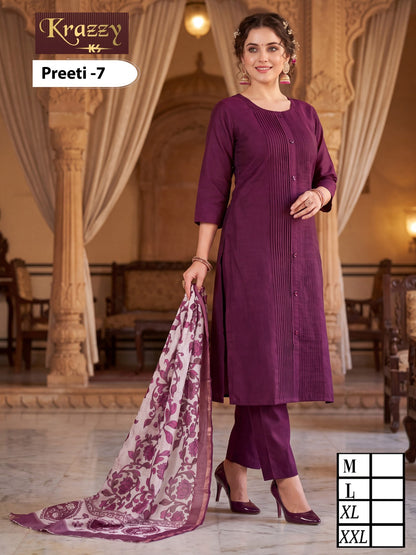 Preeti Krazzy Kanha Vatican Readymade Pant Style Suits Wholesaler Ahmedabad