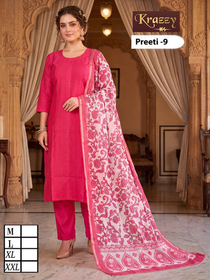 Preeti Krazzy Kanha Vatican Readymade Pant Style Suits Wholesaler Ahmedabad