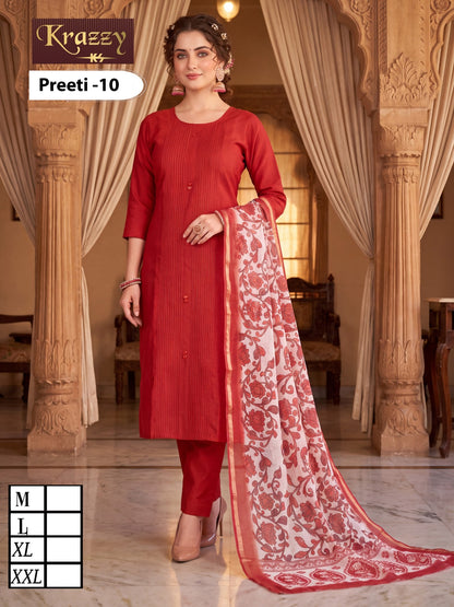 Preeti Krazzy Kanha Vatican Readymade Pant Style Suits Wholesaler Ahmedabad