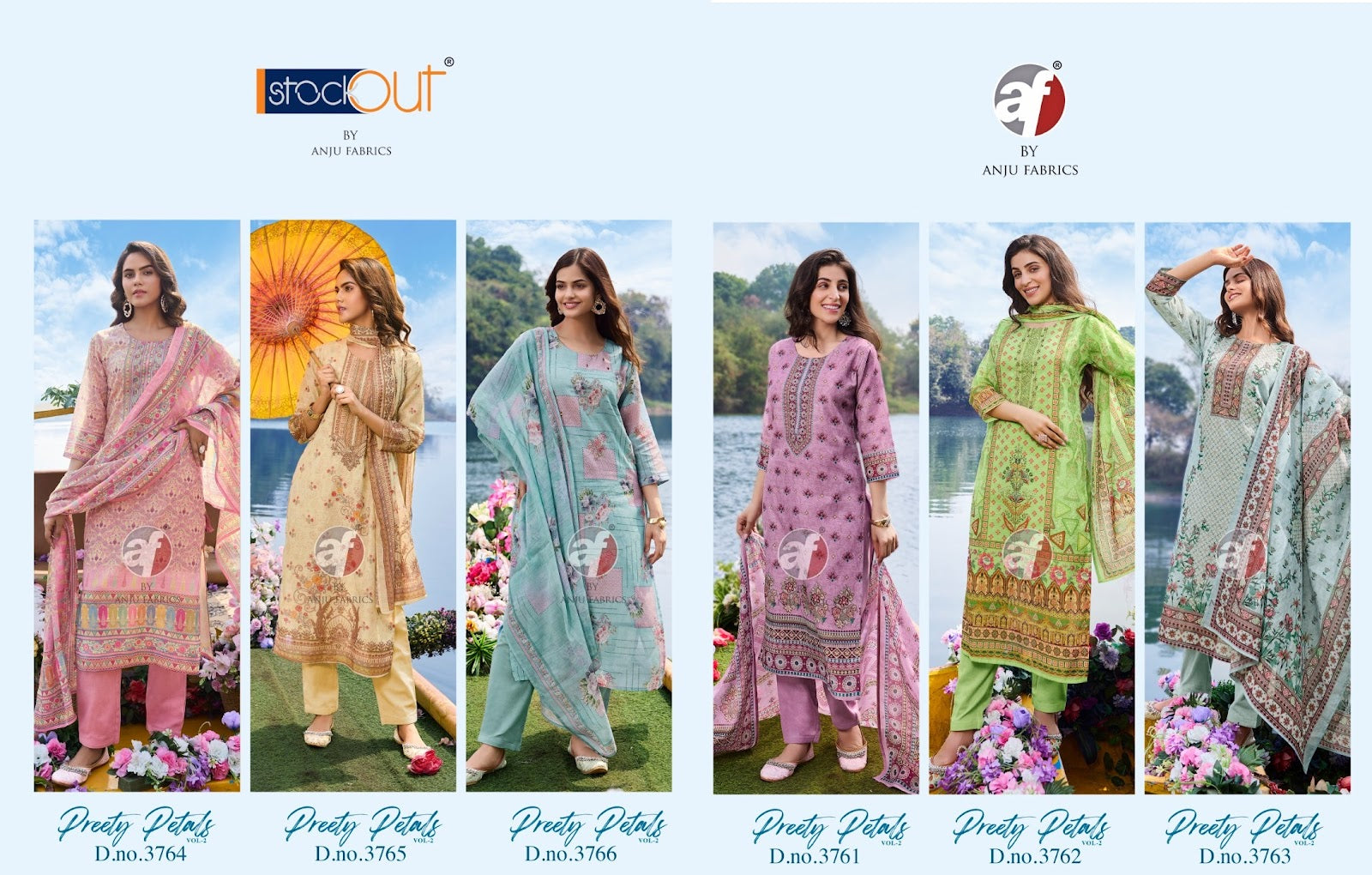 Preety Petals Vol 2 Af Linen Cotton Readymade Pant Style Suits