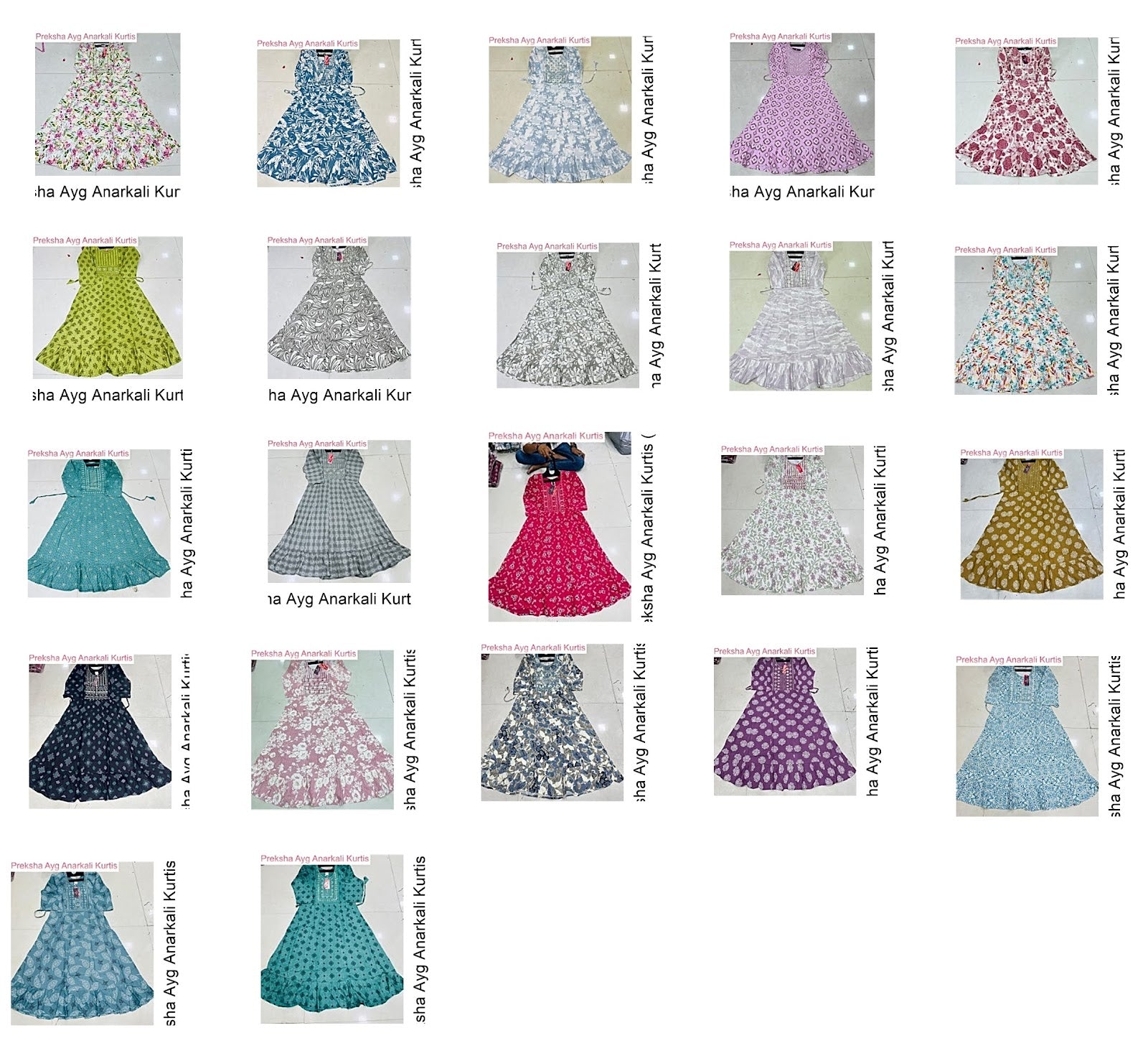 Preksha Ayg Rayon Anarkali Kurtis Manufacturer India