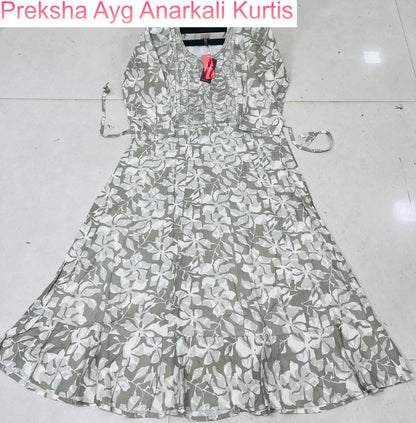 Preksha Ayg Rayon Anarkali Kurtis Manufacturer India