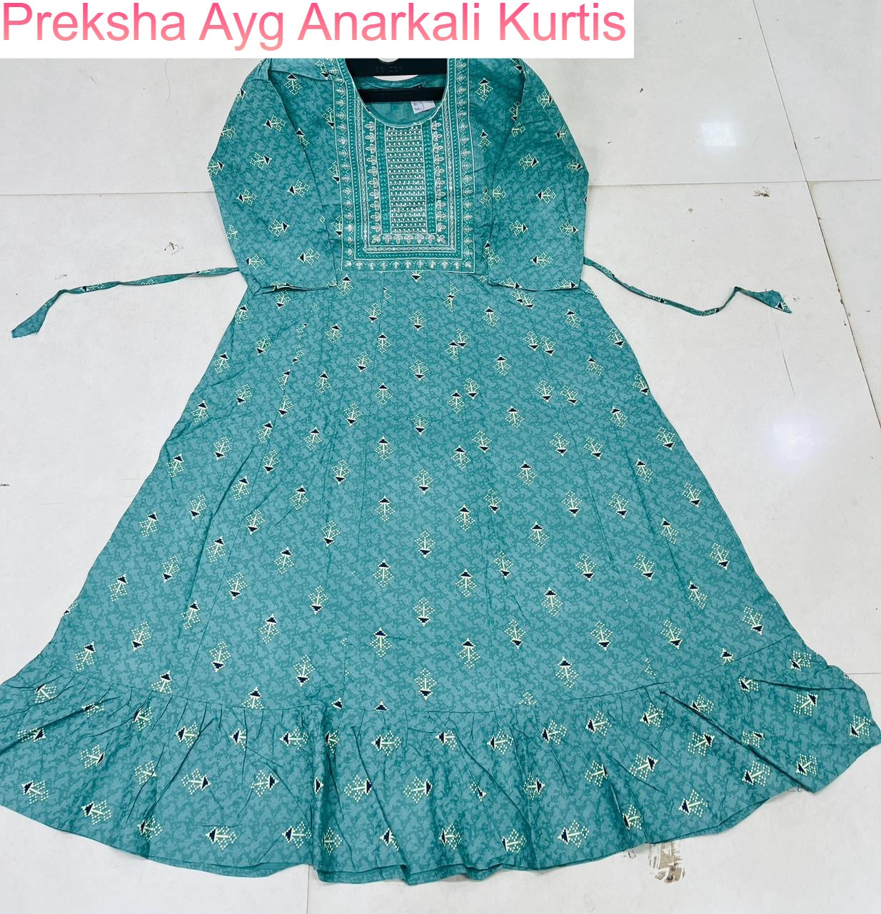 Preksha Ayg Rayon Anarkali Kurtis Manufacturer India